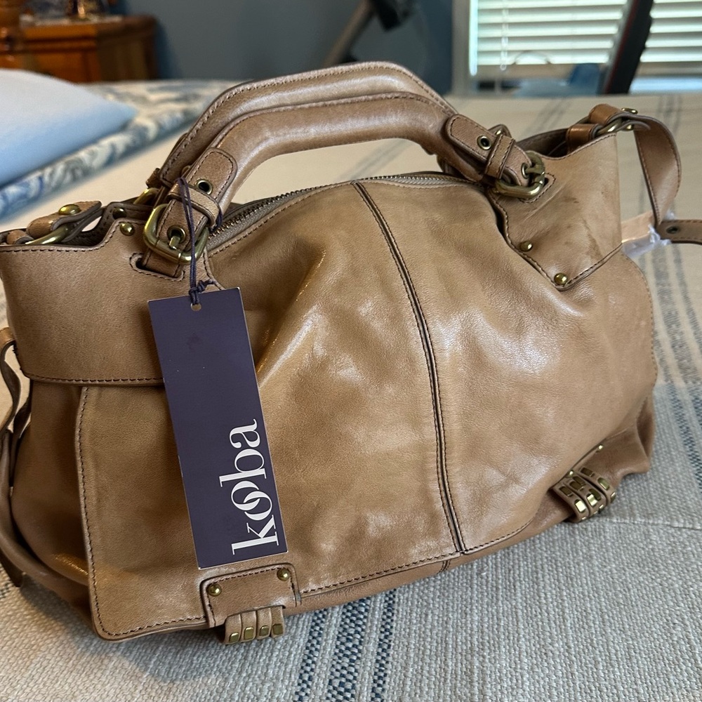 Kooba Hailey Camel Handbag NWT Satchel